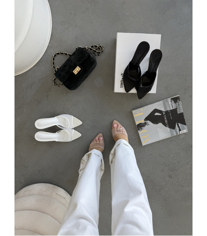 KLAPKI Camila Białe siateczka