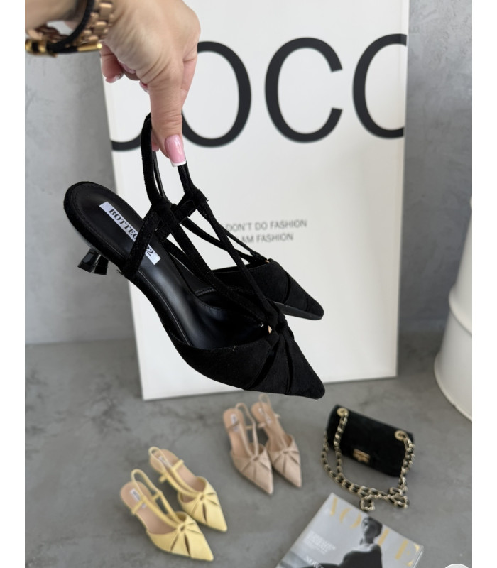 Beżowe Szpilki Slingback