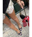 Czarne Klapki Polka Dots