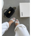 Białe Klapki Polka Dots
