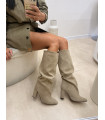 Kozaki Suede Muse Beżowe
