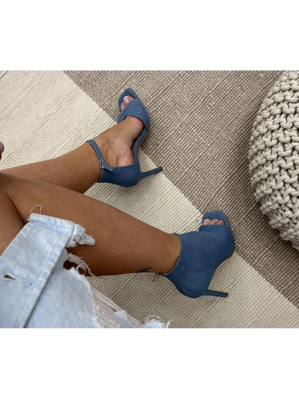 Sandałki Jeansowe Mila Dark Blue